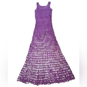 ALIX PINHO***Purple Crochet Maxi Dress***One Size $985